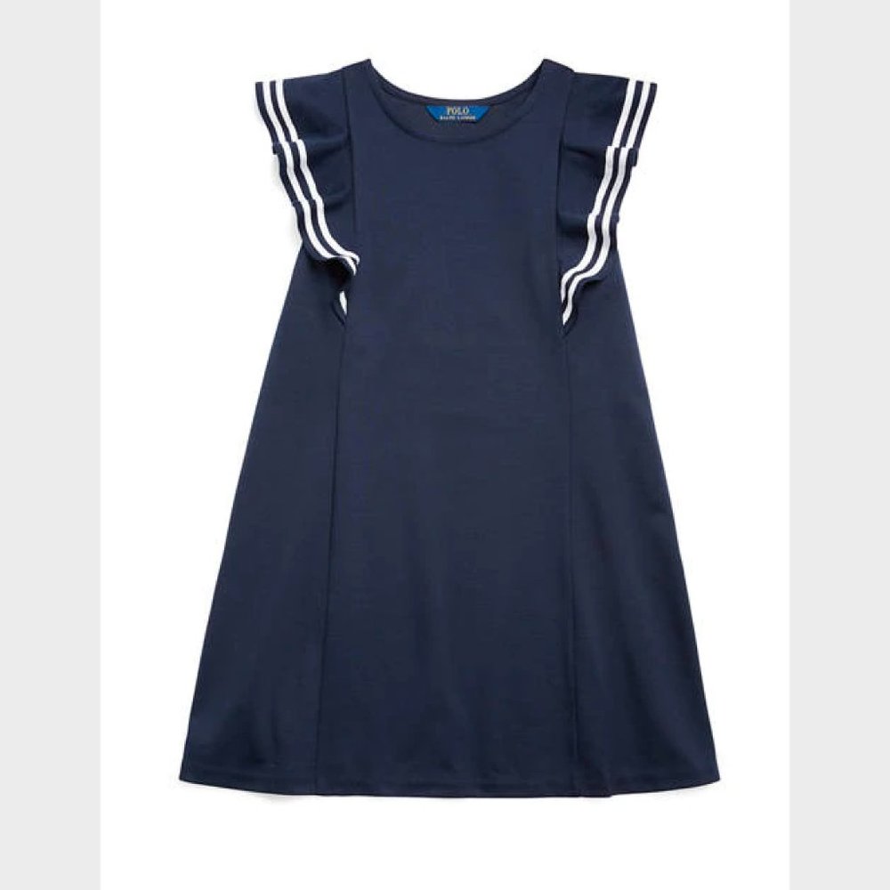 NWT Ralph Lauren Ruffled Stretch Ponte Dress
